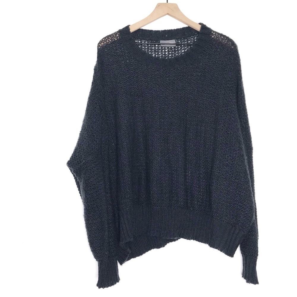 WOODEN SHIPS Crew Knit Lightweight Mohair Blend Sweater M/L